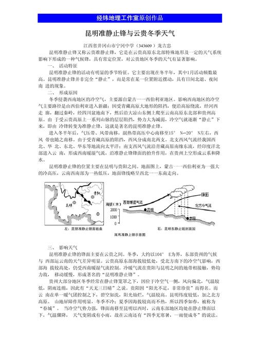 科学认识昆明准静止锋