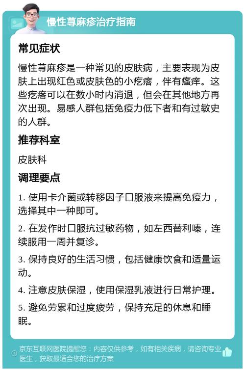 如何治疗慢性荨麻疹