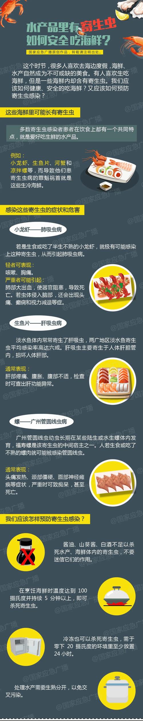 水产品里有寄生虫 如何安全吃海鲜？