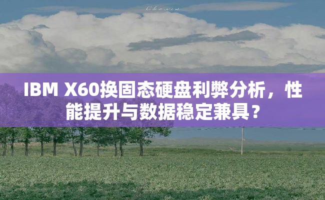 IBM X60换固态硬盘利弊分析，性能提升与数据稳定兼具？